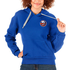 New York Islanders Antigua Women's Victory Pullover Hoodie Royal