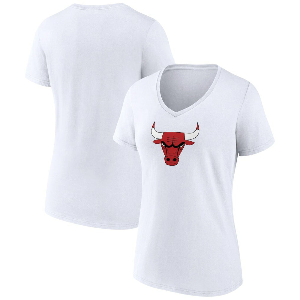 Chicago Bulls Women's Logo V-Neck T-Shirt sale - White online