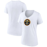 Denver Nuggets Women's Logo V-Neck T-Shirt sale - White discount