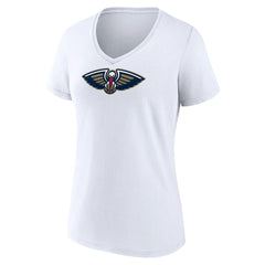 New Orleans Pelicans Women's Logo V-Neck T-Shirt - White for sale