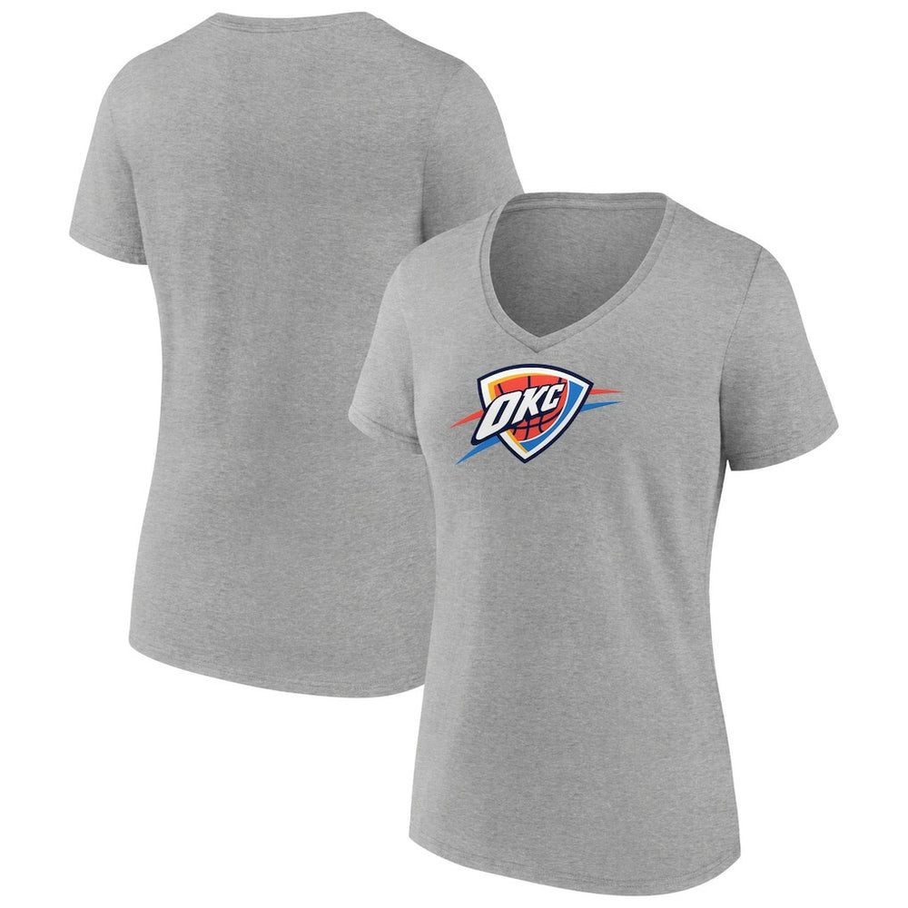 Oklahoma City Thunder Women's Logo V-Neck T-Shirt - Gray sale