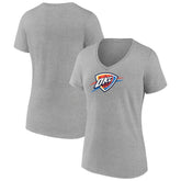 Oklahoma City Thunder Women's Logo V-Neck T-Shirt - Gray sale