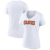 Phoenix Suns Women's Wordmark V-Neck T-Shirt - White cheap
