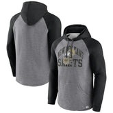 New Orleans Saints Favorite Arch Raglan Pullover Hoodie - Heather Gray cheap