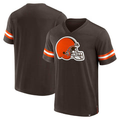 Cleveland Browns Jersey Tackle V-Neck T-Shirt - Brown online