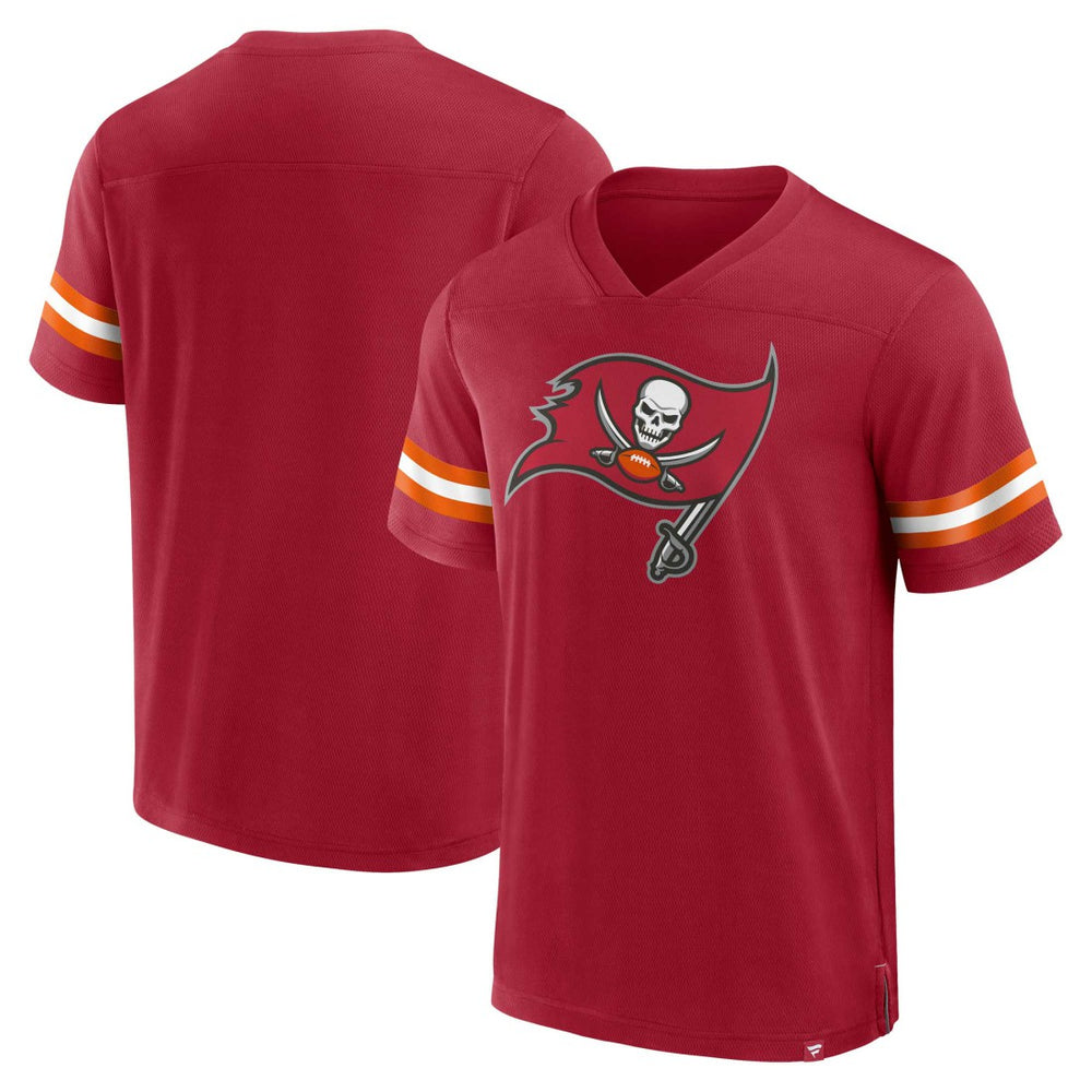 Tampa Bay Buccaneers Jersey Tackle V-Neck T-Shirt - Red outlet