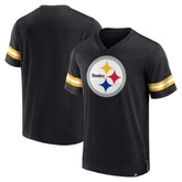 Pittsburgh Steelers Jersey Tackle V-Neck T-Shirt - Black discount