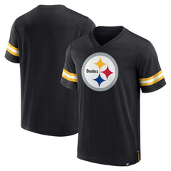 Pittsburgh Steelers Jersey Tackle V-Neck T-Shirt - Black discount