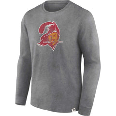 Tampa Bay Buccaneers Washed Primary Long Sleeve T-Shirt - Heather Charcoal on sale