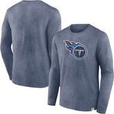 Tennessee Titans Washed Primary Long Sleeve T-Shirt - Heather Navy for sale