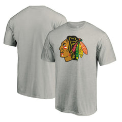 Chicago Blackhawks Logo T-Shirt Heather Gray