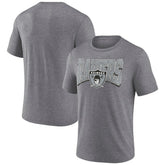 Las Vegas Raiders Warped Block Tri-Blend T-Shirt - Heather Gray online
