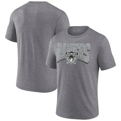Las Vegas Raiders Warped Block Tri-Blend T-Shirt - Heather Gray online