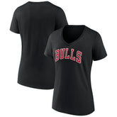 Chicago Bulls Women's Wordmark V-Neck T-Shirt sale - Black cheap