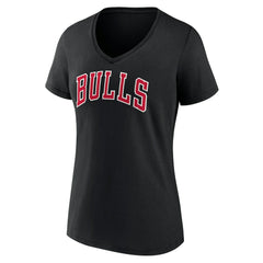 Chicago Bulls Women's Wordmark V-Neck T-Shirt sale - Black cheap
