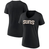 Phoenix Suns Women's Wordmark V-Neck T-Shirt - Black cheap
