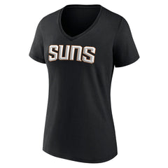 Phoenix Suns Women's Wordmark V-Neck T-Shirt - Black cheap
