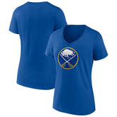 Buffalo Sabres Women's Team Logo V-Neck T-Shirt Royal