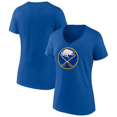Buffalo Sabres Women's Team Logo V-Neck T-Shirt Royal