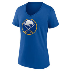 Buffalo Sabres Women's Team Logo V-Neck T-Shirt Royal