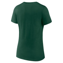 Minnesota Wild Women's Team Logo V-Neck T-Shirt Green