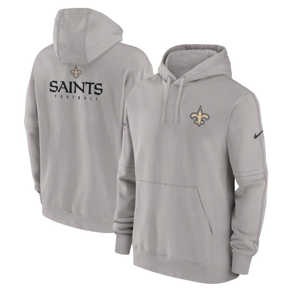 New Orleans Saints Sideline Club Fleece Pullover Hoodie - Gray | Nike online
