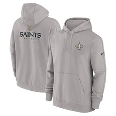 New Orleans Saints Sideline Club Fleece Pullover Hoodie - Gray | Nike online