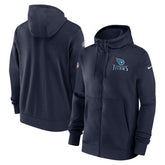 Tennessee Titans 2023/24 Sideline Club Full-Zip Hoodie - Navy | Nike cheap