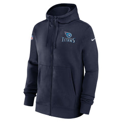 Tennessee Titans 2023/24 Sideline Club Full-Zip Hoodie - Navy | Nike cheap
