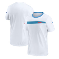 Tennessee Titans Oilers Throwback Sideline Coach Alternate Performance T-Shirt - White | Nike outlet