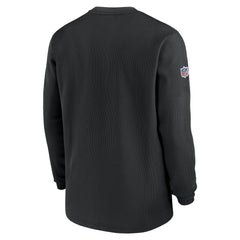 New Orleans Saints 2023 Sideline Throwback Heavy Brushed Waffle Long Sleeve Top - Black | Nike for sale