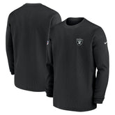 Las Vegas Raiders 2023 Sideline Throwback Heavy Brushed Waffle Long Sleeve Top - Black | Nike online