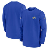 Los Angeles Rams 2023 Sideline Throwback Heavy Brushed Waffle Long Sleeve Top - Royal | Nike online