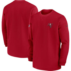 Tampa Bay Buccaneers 2023 Sideline Throwback Heavy Brushed Waffle Long Sleeve Top - Red | Nike cheap