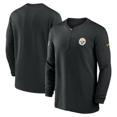 Pittsburgh Steelers 2023 Sideline Performance Long Sleeve Tri-Blend Quarter-Zip Top - Black | Nike on sale