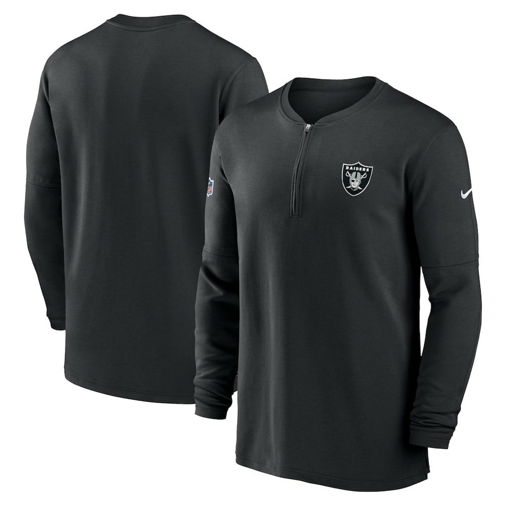Las Vegas Raiders 2023 Sideline Performance Long Sleeve Tri-Blend Quarter-Zip Top - Black | Nike online