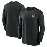Las Vegas Raiders 2023 Sideline Performance Long Sleeve Tri-Blend Quarter-Zip Top - Black | Nike online