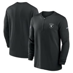 Las Vegas Raiders 2023 Sideline Performance Long Sleeve Tri-Blend Quarter-Zip Top - Black | Nike online