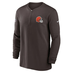 Cleveland Browns 2023 Sideline Performance Long Sleeve Tri-Blend Quarter-Zip Top - Brown | Nike sale