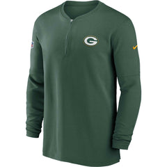 Green Bay Packers 2023 Sideline Performance Long Sleeve Tri-Blend Quarter-Zip Top - Green | Nike sale