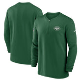 New York Jets 2023 Sideline Performance Long Sleeve Tri-Blend Quarter-Zip Top - Green | Nike outlet