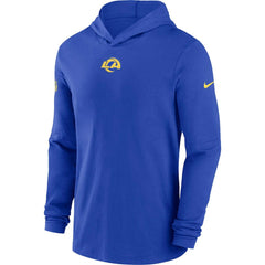 Los Angeles Rams Sideline Performance Long Sleeve Hoodie T-Shirt - Royal | Nike on sale