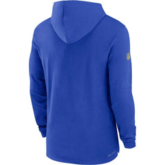 Los Angeles Rams Sideline Performance Long Sleeve Hoodie T-Shirt - Royal | Nike on sale