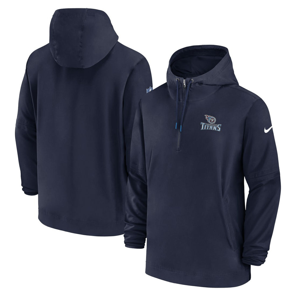 Tennessee Titans Sideline Half-Zip Hoodie - Navy | Nike on sale