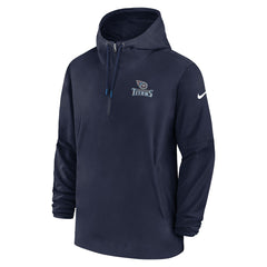 Tennessee Titans Sideline Half-Zip Hoodie - Navy | Nike on sale