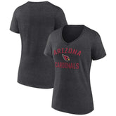 Arizona Cardinals Women's Victory Arch Team V-Neck T-Shirt - Charcoal for sale