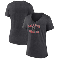Atlanta Falcons Women's Victory Arch Team V-Neck T-Shirt - Charcoal cheap