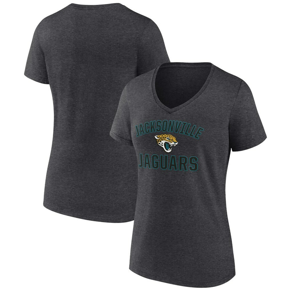 Jacksonville Jaguars Women's Victory Arch Team V-Neck T-Shirt - Charcoal cheap