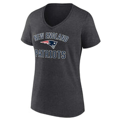 New England Patriots Women's Victory Arch Team V-Neck T-Shirt - Charcoal outlet