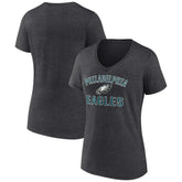 Philadelphia Eagles Women's Victory Arch Team V-Neck T-Shirt - Charcoal outlet